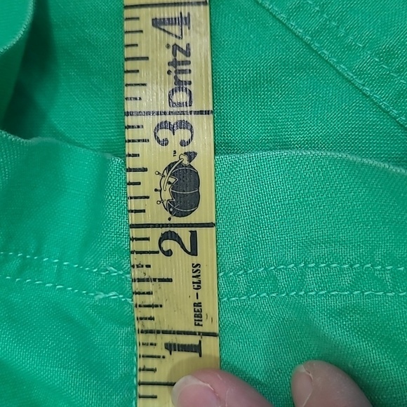 EUC The North Face Shorts Women's sz 10 Green Linen/Cotton Blend Shorts - Picture 8 of 8